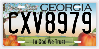 GA license plate CXV8979