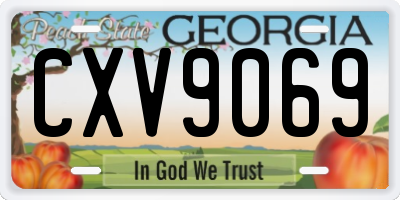 GA license plate CXV9069