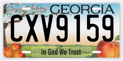 GA license plate CXV9159