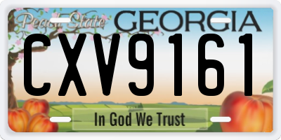 GA license plate CXV9161