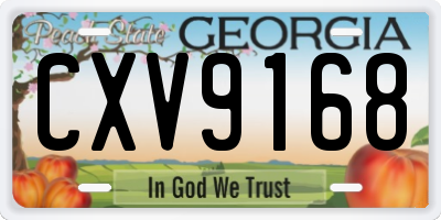GA license plate CXV9168