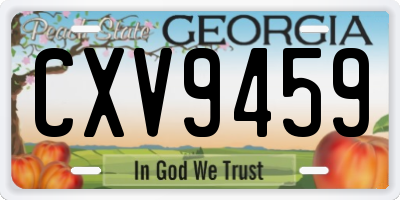 GA license plate CXV9459
