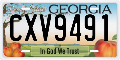 GA license plate CXV9491