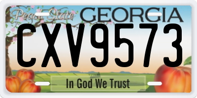 GA license plate CXV9573