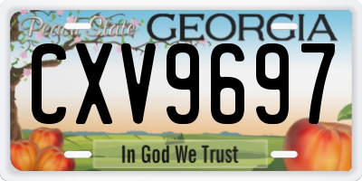 GA license plate CXV9697