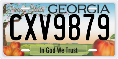 GA license plate CXV9879