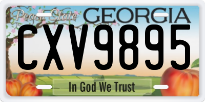 GA license plate CXV9895