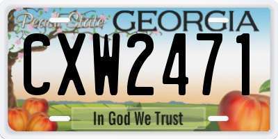 GA license plate CXW2471