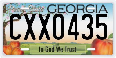 GA license plate CXX0435