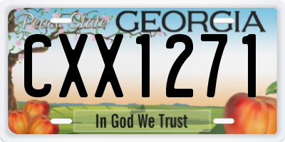 GA license plate CXX1271