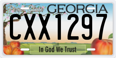 GA license plate CXX1297