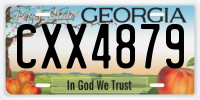 GA license plate CXX4879