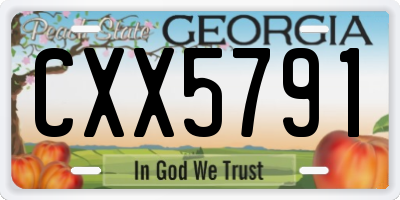 GA license plate CXX5791