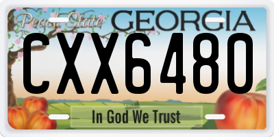 GA license plate CXX6480