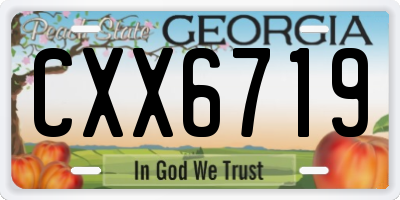 GA license plate CXX6719
