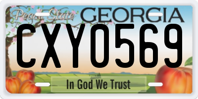 GA license plate CXY0569