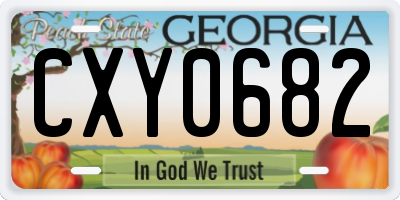 GA license plate CXY0682
