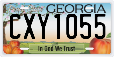 GA license plate CXY1055