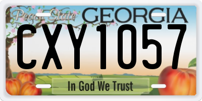 GA license plate CXY1057