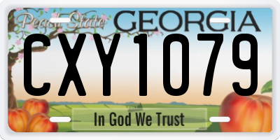 GA license plate CXY1079
