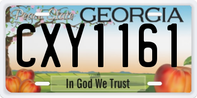 GA license plate CXY1161