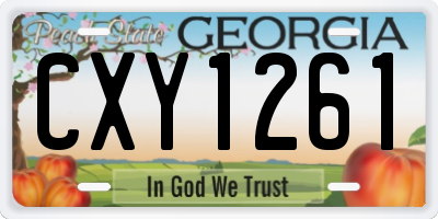 GA license plate CXY1261