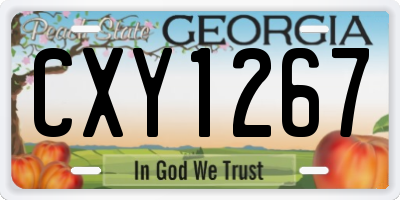 GA license plate CXY1267