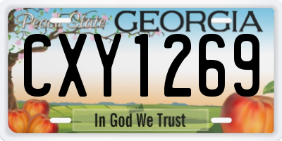 GA license plate CXY1269