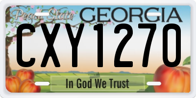 GA license plate CXY1270