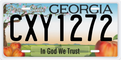 GA license plate CXY1272