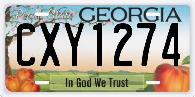 GA license plate CXY1274