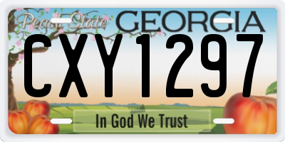 GA license plate CXY1297