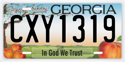 GA license plate CXY1319