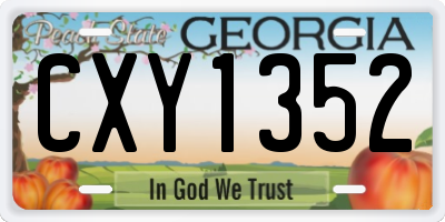 GA license plate CXY1352