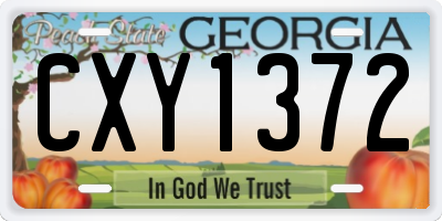 GA license plate CXY1372