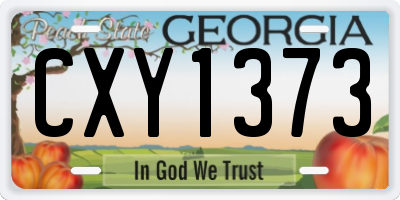 GA license plate CXY1373