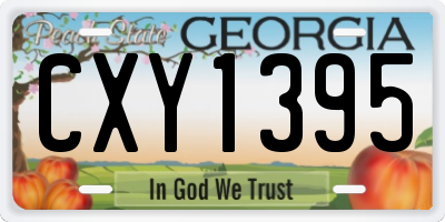 GA license plate CXY1395