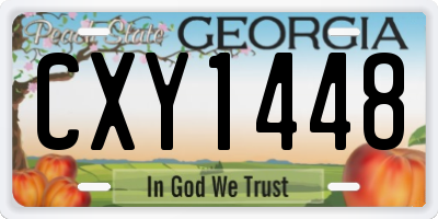 GA license plate CXY1448