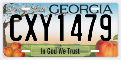 GA license plate CXY1479