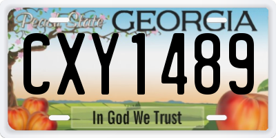 GA license plate CXY1489