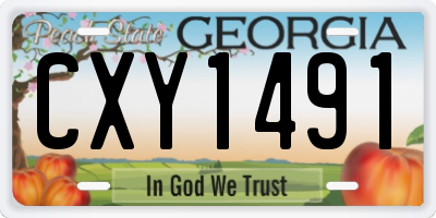 GA license plate CXY1491