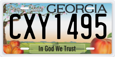GA license plate CXY1495