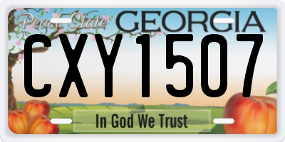 GA license plate CXY1507