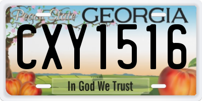 GA license plate CXY1516