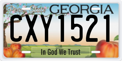 GA license plate CXY1521