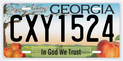 GA license plate CXY1524