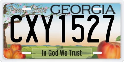 GA license plate CXY1527