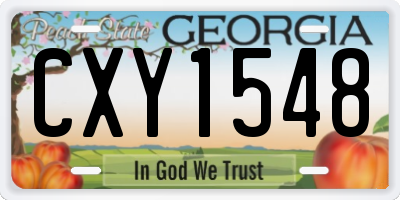 GA license plate CXY1548
