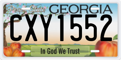 GA license plate CXY1552