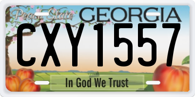 GA license plate CXY1557